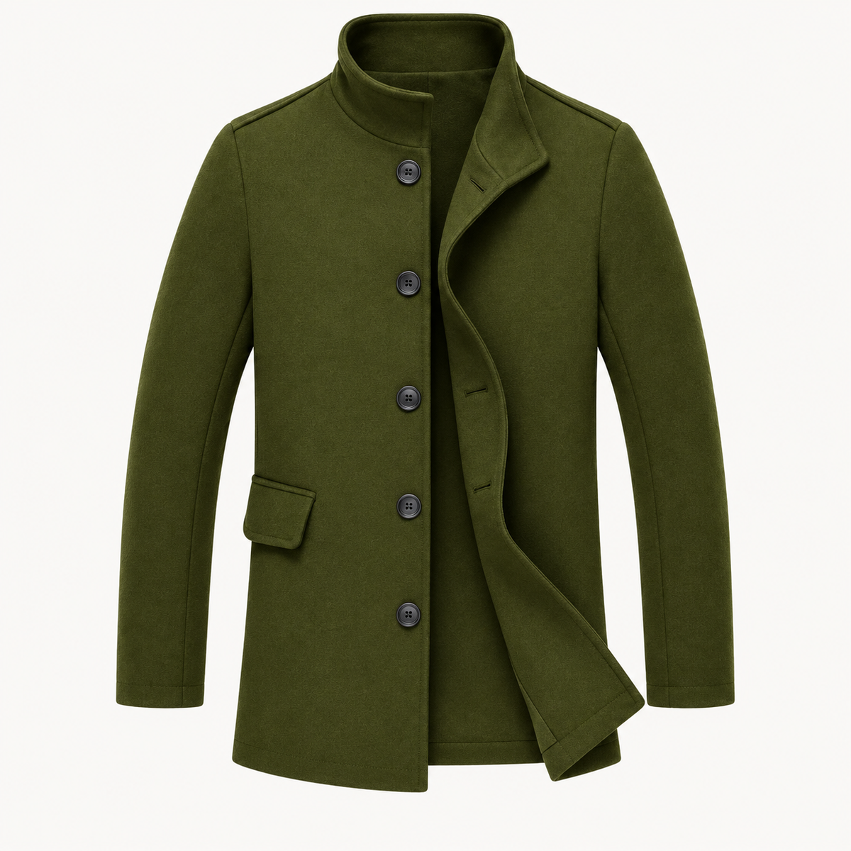 Herrenjacke Slim Fit Jacke Mit Aufstehendem Kragen