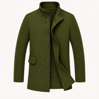 Herrenjacke Slim Fit Jacke Mit Aufstehendem Kragen