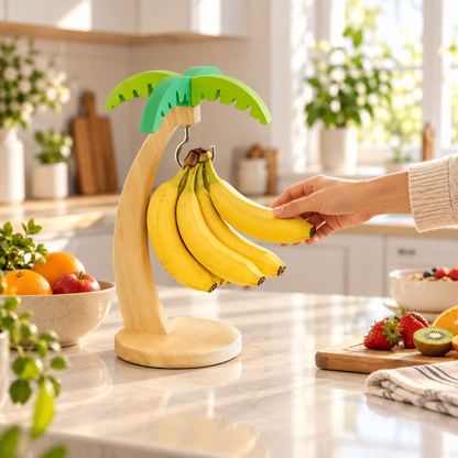 Holz Bananenhalter Für Küche Tropisches Design