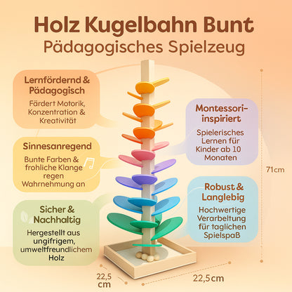 Holz Kugelbahn Bunt Pädagogisches Spielzeug