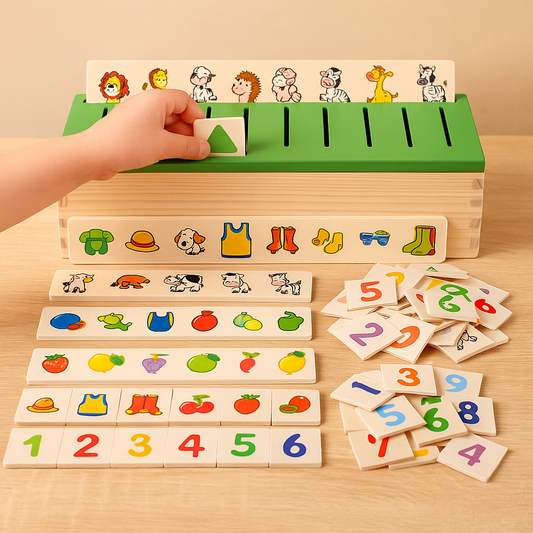 Holz Lernspielzeug Kinder Farben Formen Sortieren