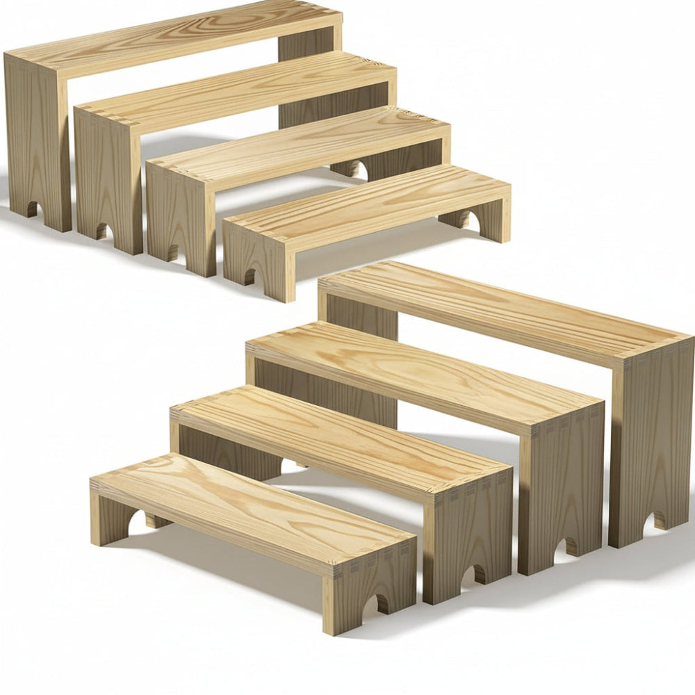 Holz Display Treppenständer Präsentationsständer Deko
