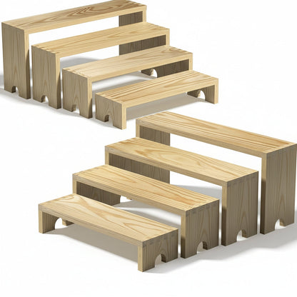 Holz Display Treppenständer Präsentationsständer Deko