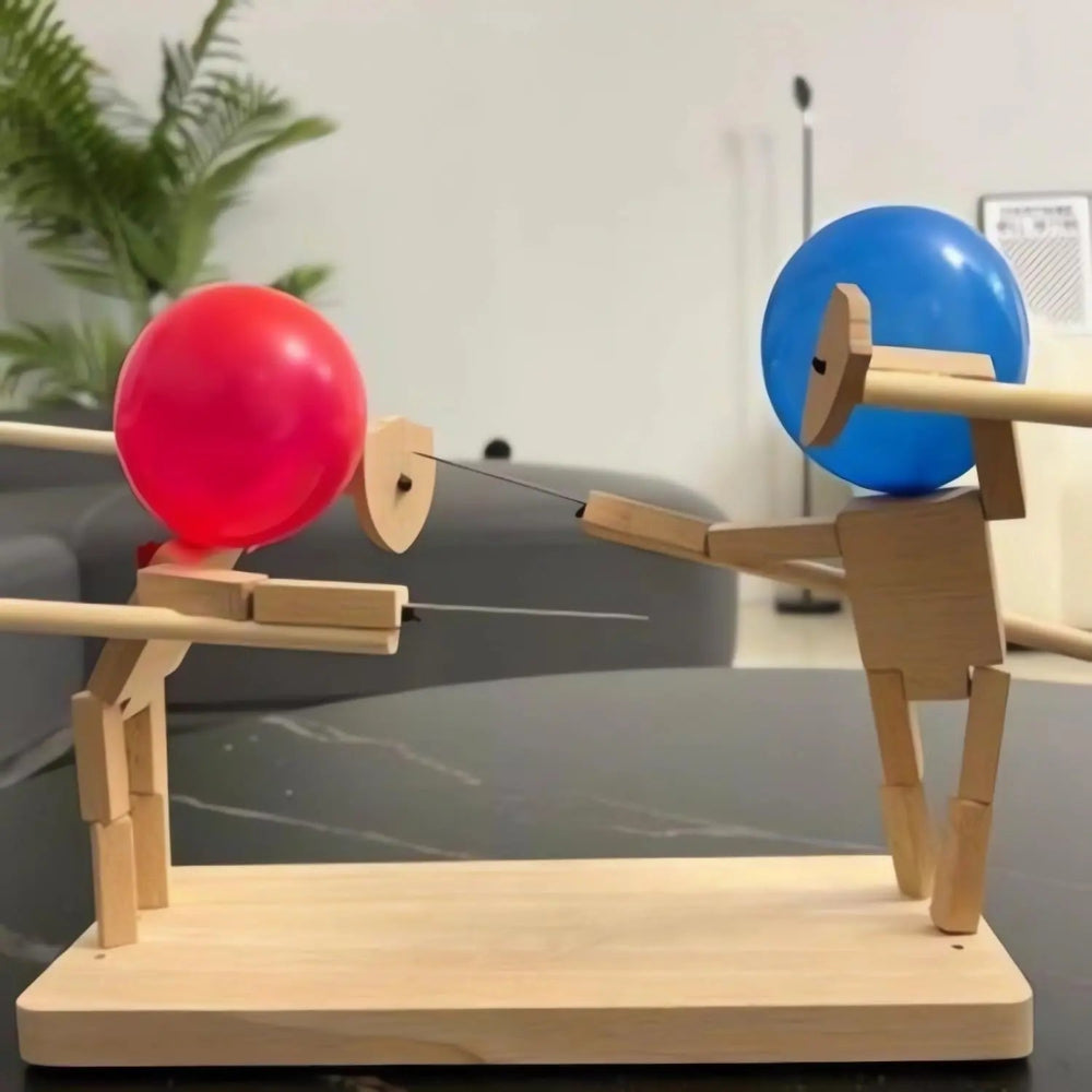 Holz Partyspiel Geschicklichkeitsspiel Duellspiel Ballons