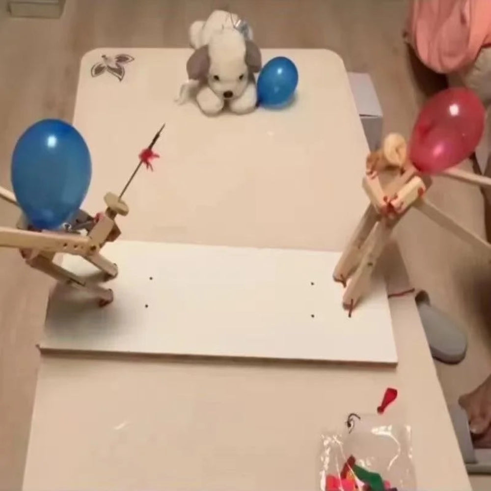 Holz Partyspiel Geschicklichkeitsspiel Duellspiel Ballons