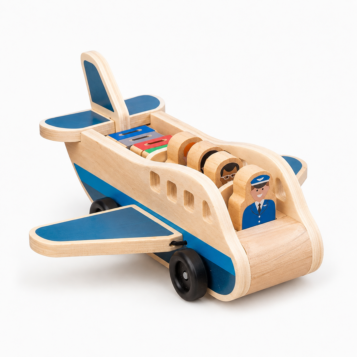 Holzflugzeug Spielzeug Für Kleinkinder Montessori Figuren