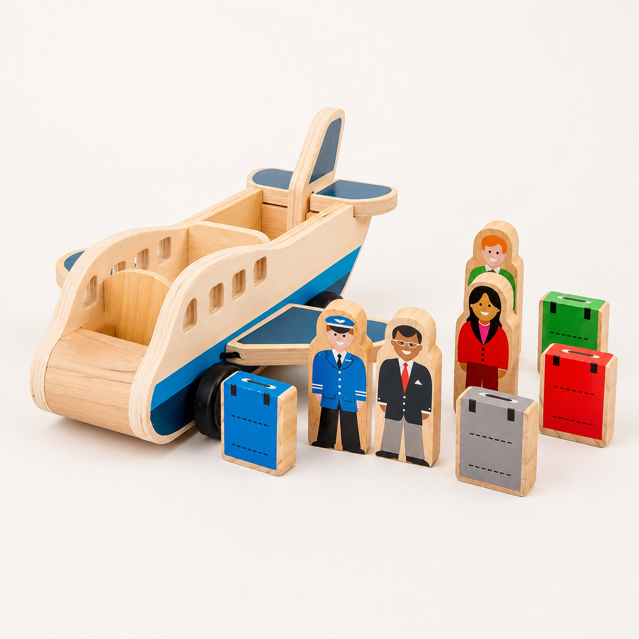 Holzflugzeug Spielzeug Für Kleinkinder Montessori Figuren