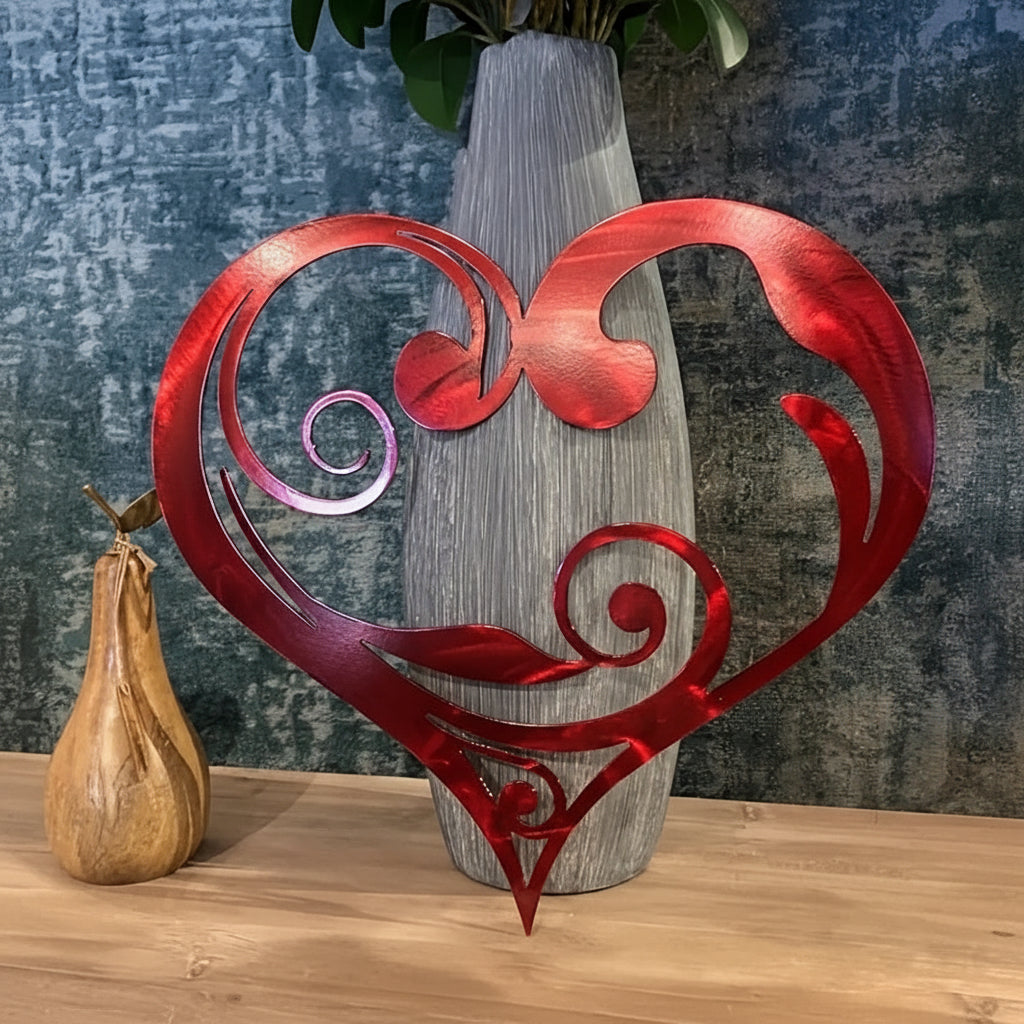 Décoration murale motif cœur Métal Art mural élégant pour la maison
