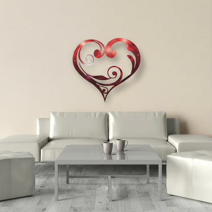 Décoration murale motif cœur Métal Art mural élégant pour la maison
