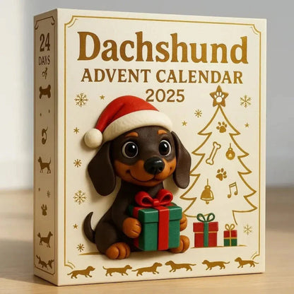 Hund Adventskalender 2025 mit 24 Dackelfiguren Weihnachtsfreude