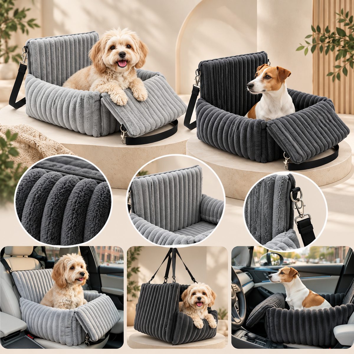 Hund Autositz Mit Sicherheitsgurt Bequemer Reisen