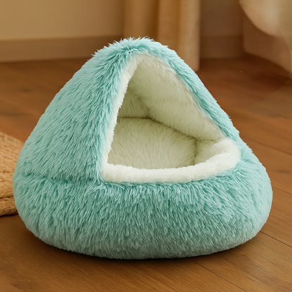 Dog Bed Fluffy Warm Cuddle Nest