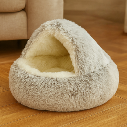 Dog Bed Fluffy Warm Cuddle Nest