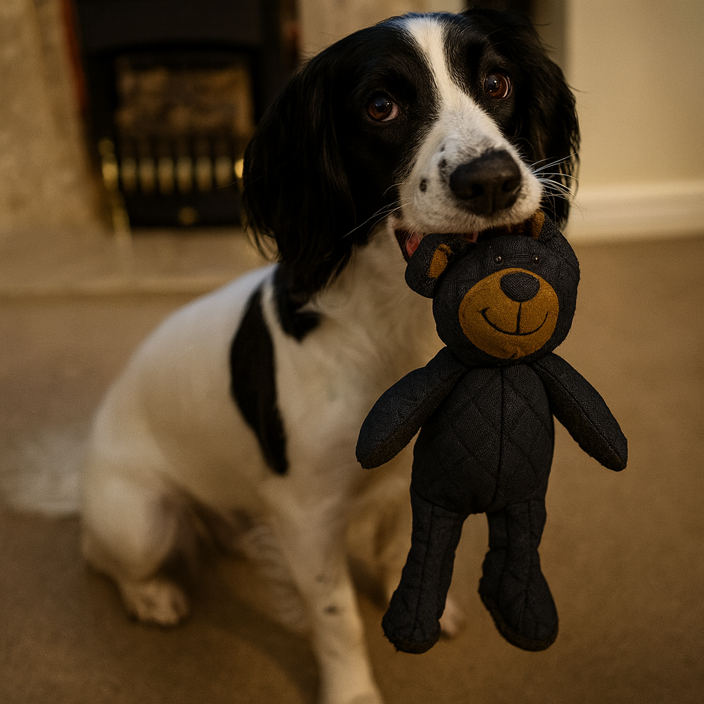 Dog Toy Durable Chew Resistant Plush Squeaky Bear