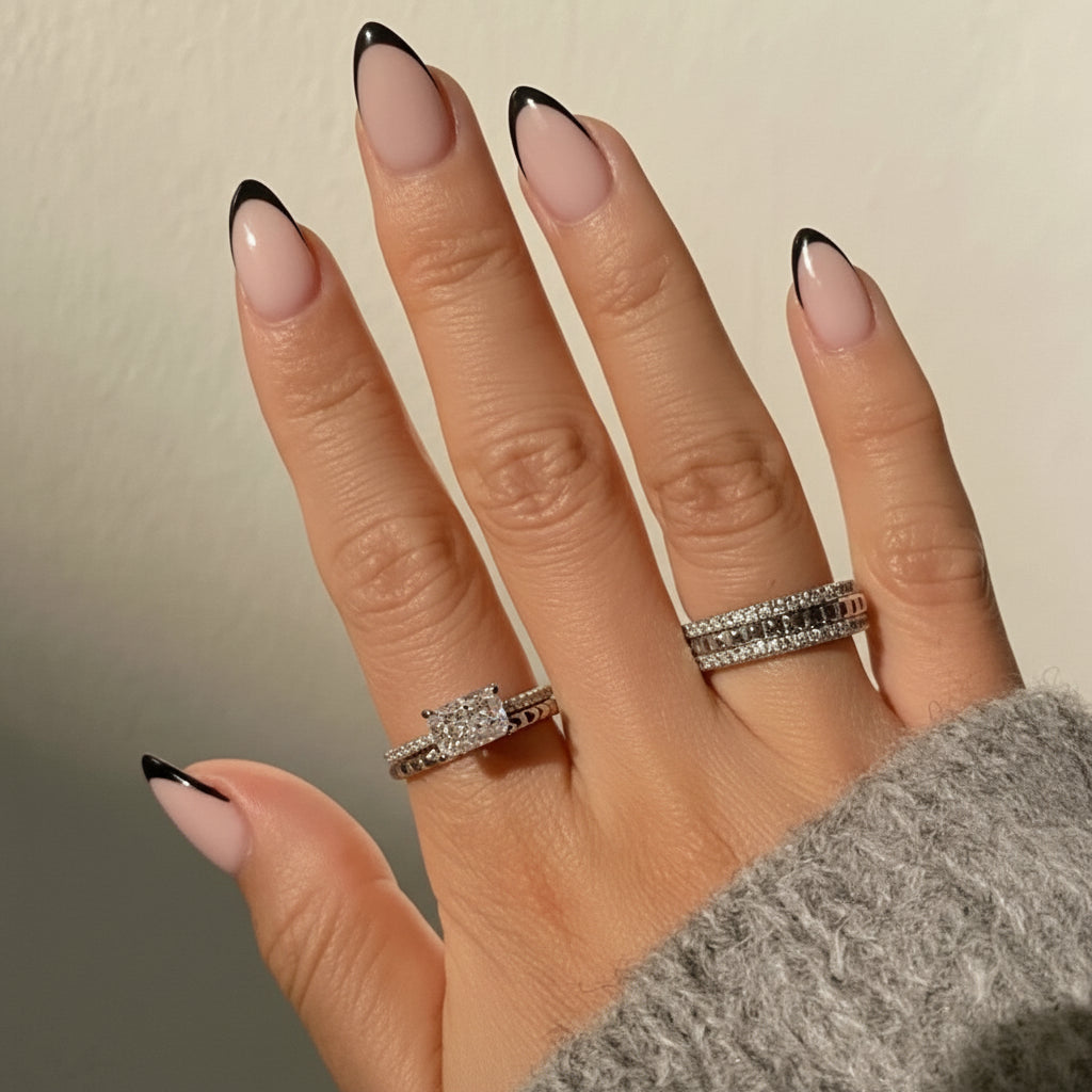 Anillo apilable Augusta Plata 925 con circonitas Baño de oro y rodio