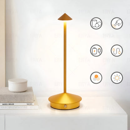 Moderne LED Tischlampe Dimmbar Aluminium Kabellos Designlampe