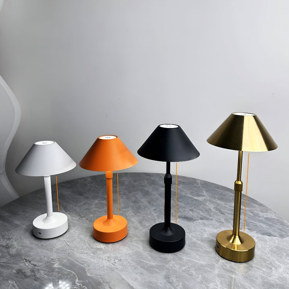 Tischlampe LED Dimmbar Kabellos Warmweiß aus Aluminium Modern