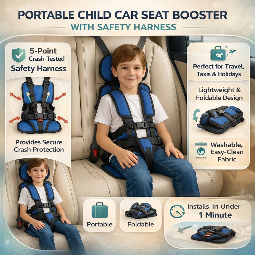 Cinturón de seguridad para niños portátil elevador ajustable para asiento