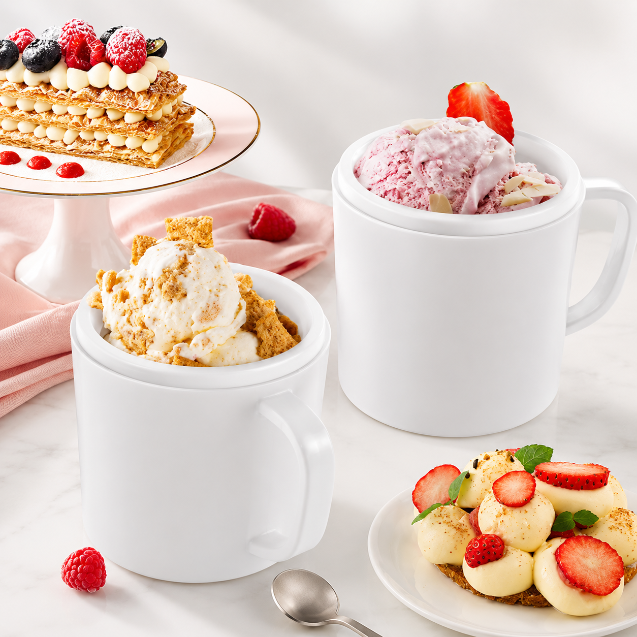 Macchina per gelato a doppio contenitore automatica yogurt sorbetto cucina