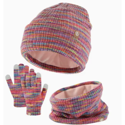 Set de Gorro de Invierno Bufanda y Guantes Accesorios Tejidos para Invierno