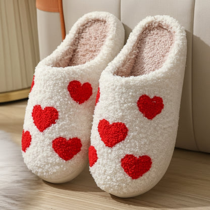Fluffy Slippers Heart Mushroom Pattern Comfort Style Home