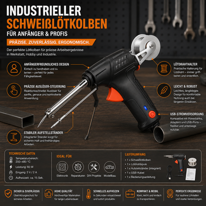 Industrieller Schweißlötkolben Anfänger Ergonomie Werkzeuge