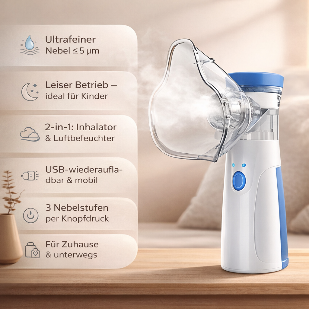 Inhalateur portable nébuliseur à ultrasons enfants adultes