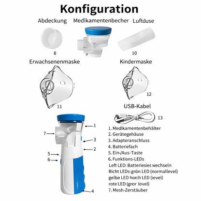 Inhalateur portable nébuliseur à ultrasons enfants adultes