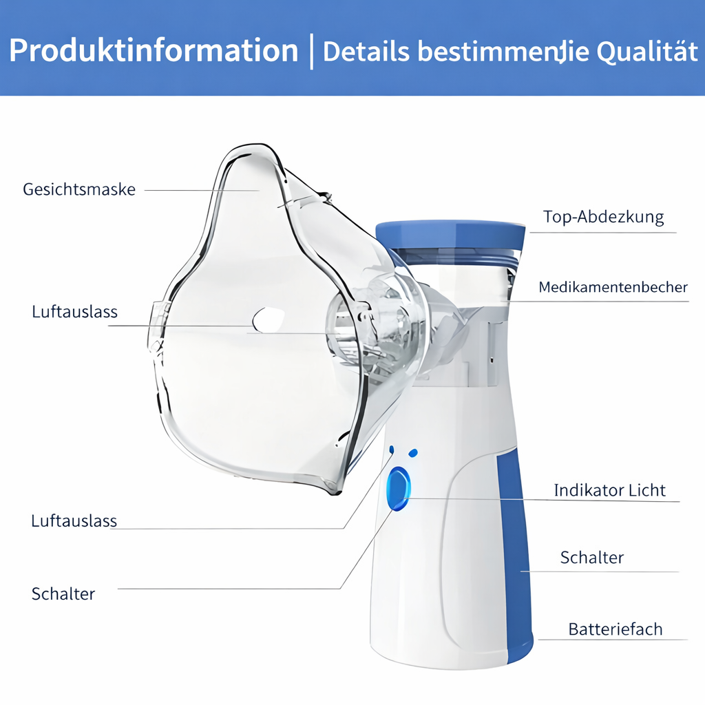 Inhalateur portable nébuliseur à ultrasons enfants adultes