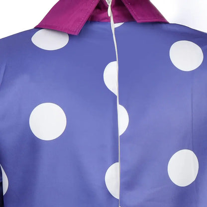 Vestido morado con lunares para disfraz infantil de carnaval y Halloween