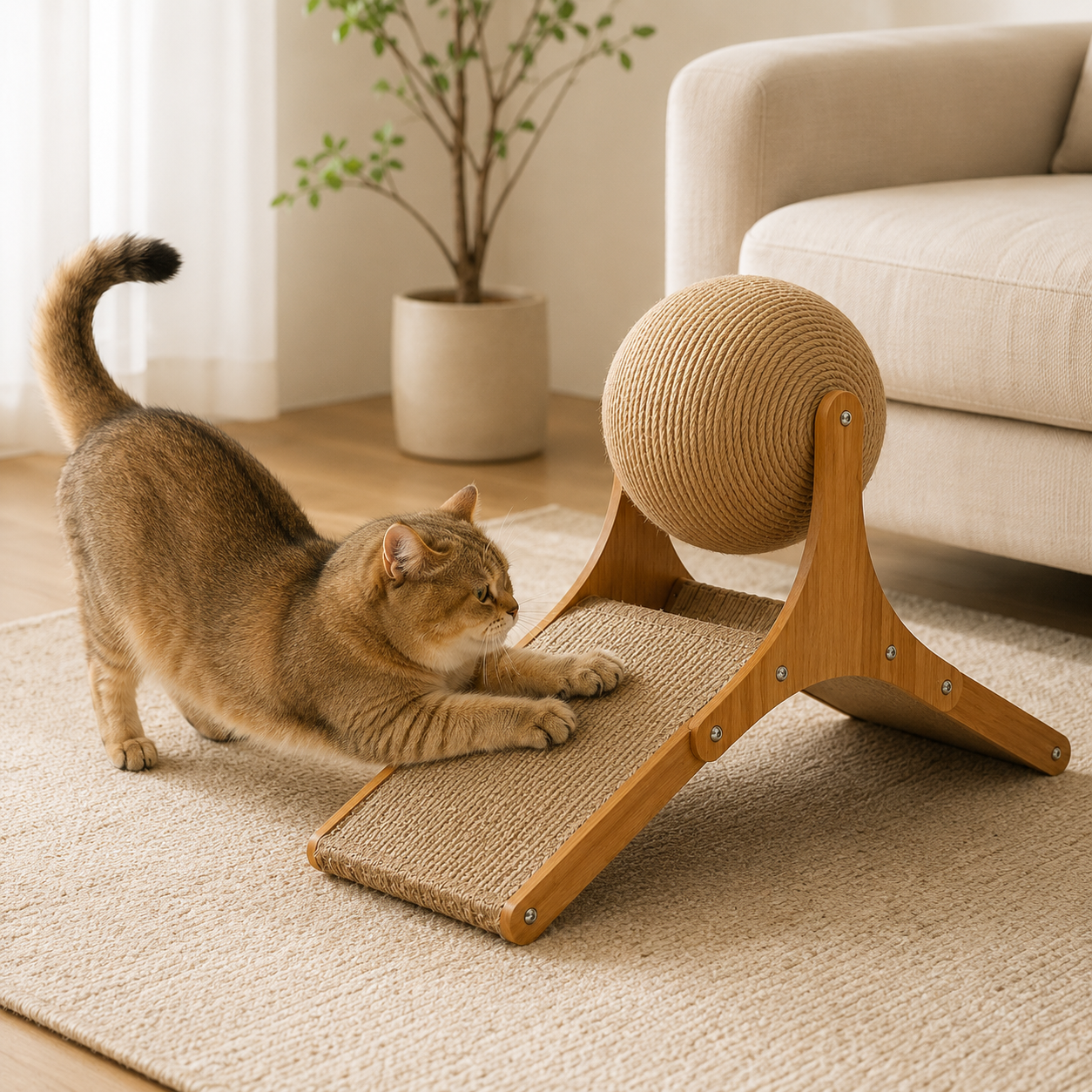 Interaktives Kratzspielzeug Für Katzen Kompakt Stabil