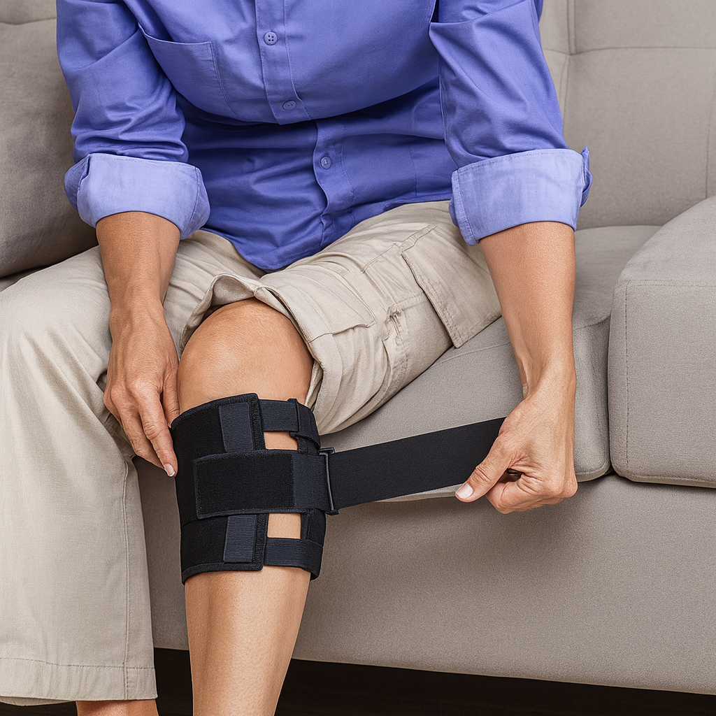 Knee Brace Acupressure Support Sciatica Discomfort Relief Strap