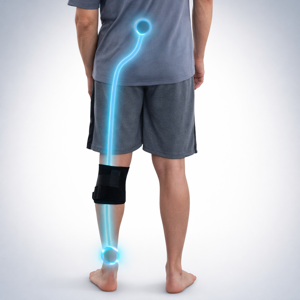 Knee Brace Acupressure Support Sciatica Discomfort Relief Strap