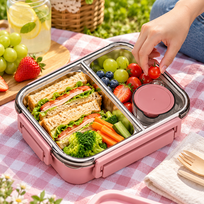 Isolierte Lunchbox Bento-Box Für Gesundes Essen Edelstahl