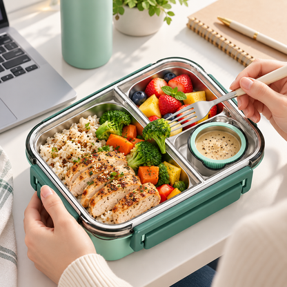 Isolierte Lunchbox Bento-Box Für Gesundes Essen Edelstahl