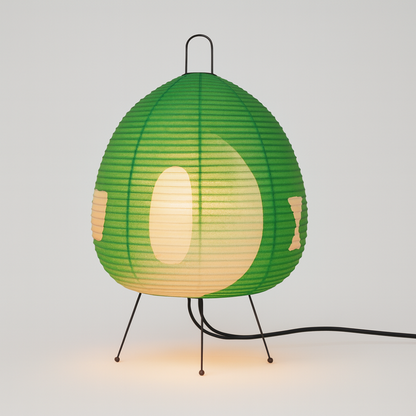 Japanische Reispapier Tischlampe Warmes Licht Modernes Eisen Design