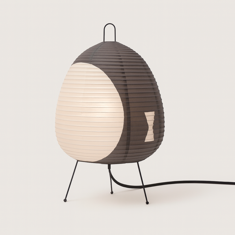 Japanische Reispapier Tischlampe Warmes Licht Modernes Eisen Design