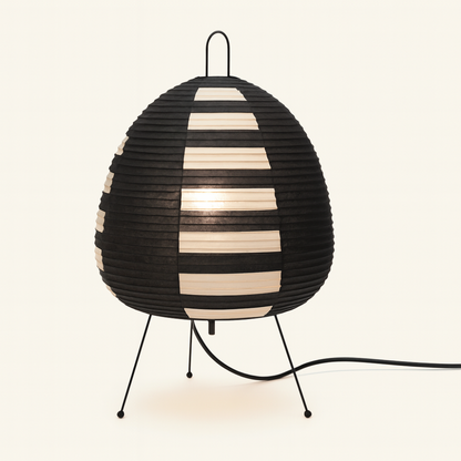 Japanische Reispapier Tischlampe Warmes Licht Modernes Eisen Design