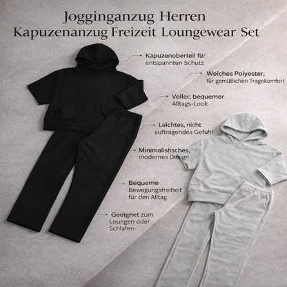 Chándal para hombre con capucha, conjunto de ropa casual y para estar en casa
