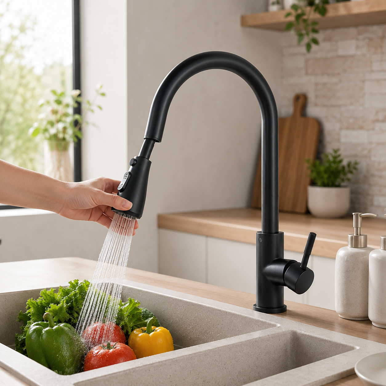 Küchenarmatur Mit Zwei Strahlarten Edelstahl Modern Küche