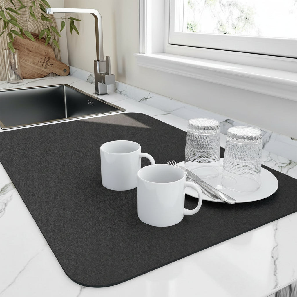 Küchenmatte Abtropf Pad Saugfähig Anti Rutsch Trocknungspad