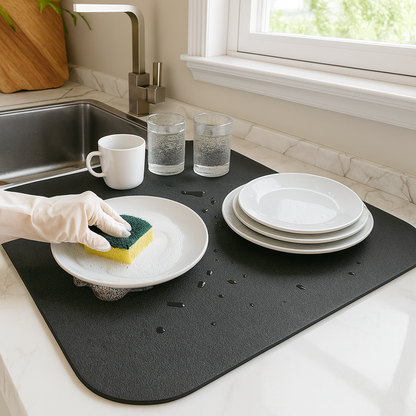 Küchenmatte Abtropf Pad Saugfähig Anti Rutsch Trocknungspad