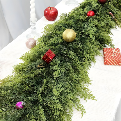 Künstliche Girlande Tannenzweige Winterdeko Grün Weihnachtskranz