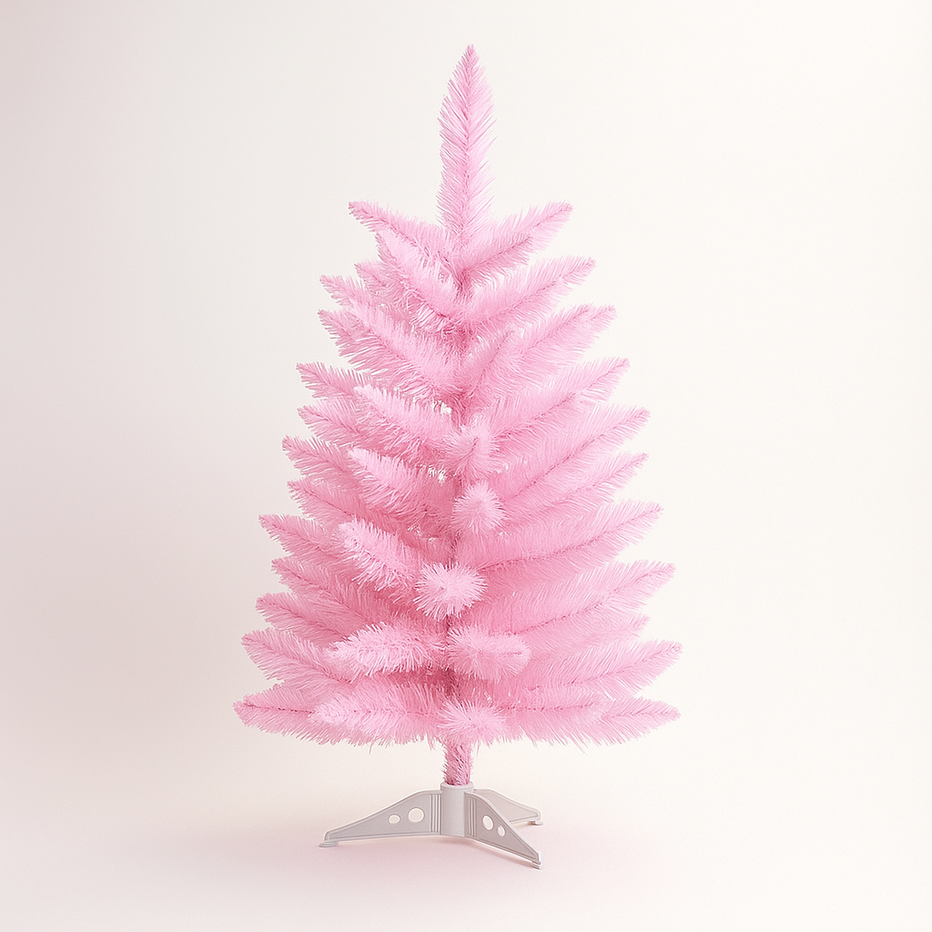 Artificial Pink Christmas Tree PVC Modern Decorative Fir Tree