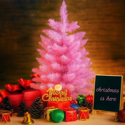 Artificial Pink Christmas Tree PVC Modern Decorative Fir Tree