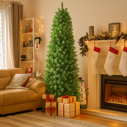 Künstlicher Weihnachtsbaum Lichter Schmal PVC Tannenbaum