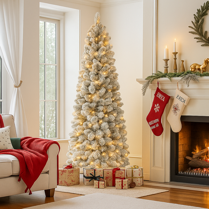 Künstlicher Weihnachtsbaum Schneeoptik Beleuchtung Tannenbaum