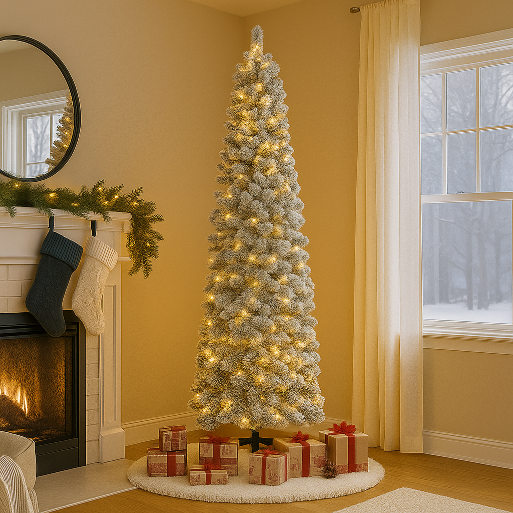 Künstlicher Weihnachtsbaum Schneeoptik Beleuchtung Tannenbaum