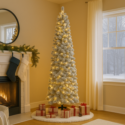 Künstlicher Weihnachtsbaum Schneeoptik Beleuchtung Tannenbaum