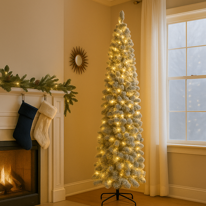 Künstlicher Weihnachtsbaum Schneeoptik Beleuchtung Tannenbaum